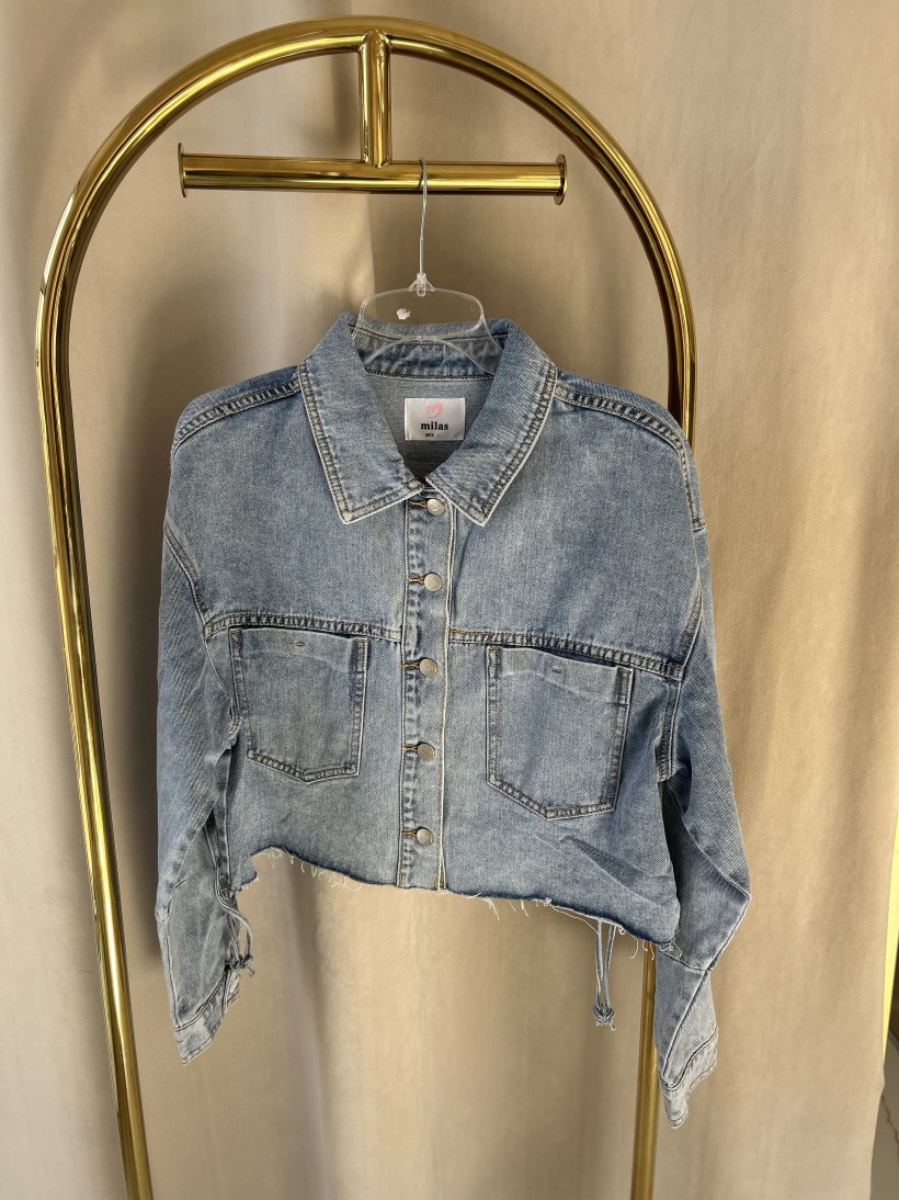 MILA KATANA KRÓTKA WIĄZANIE Z TYŁU JEANS