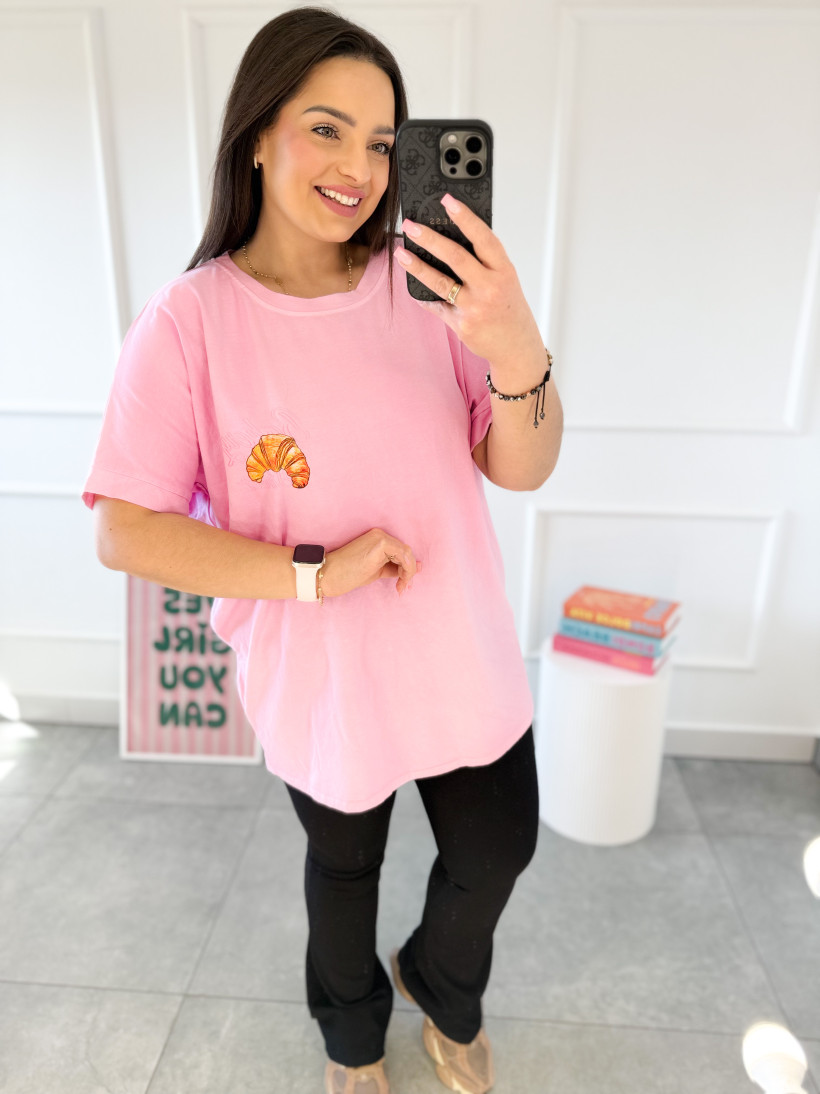 Koszulka Croissant różowa