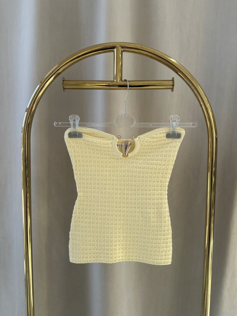 IVI GORSET DZIANINOWY ZŁOTY DODATEK ŻÓŁTY