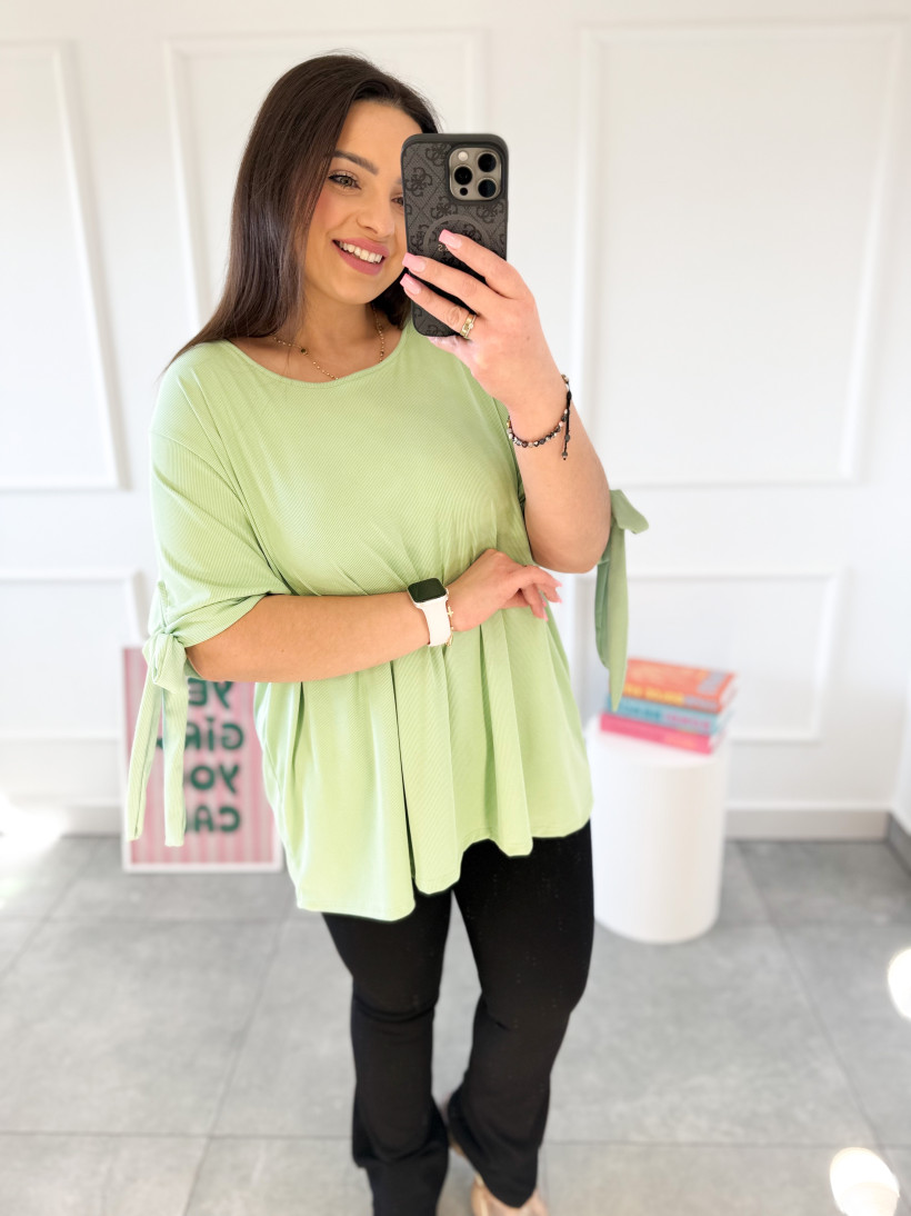 Koszulka z kokardkami mięta 