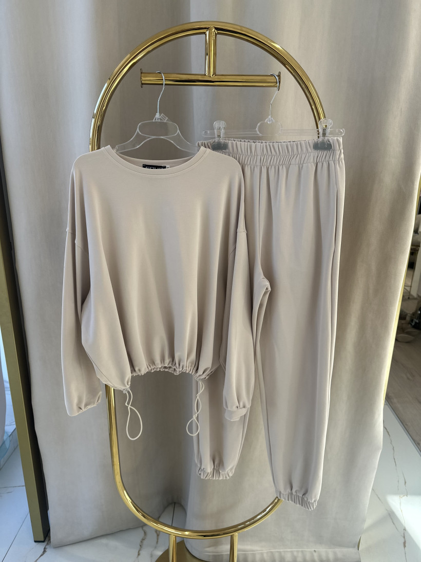 SOH KOMPLET ŚCIĄGACZ TENCEL BEŻ