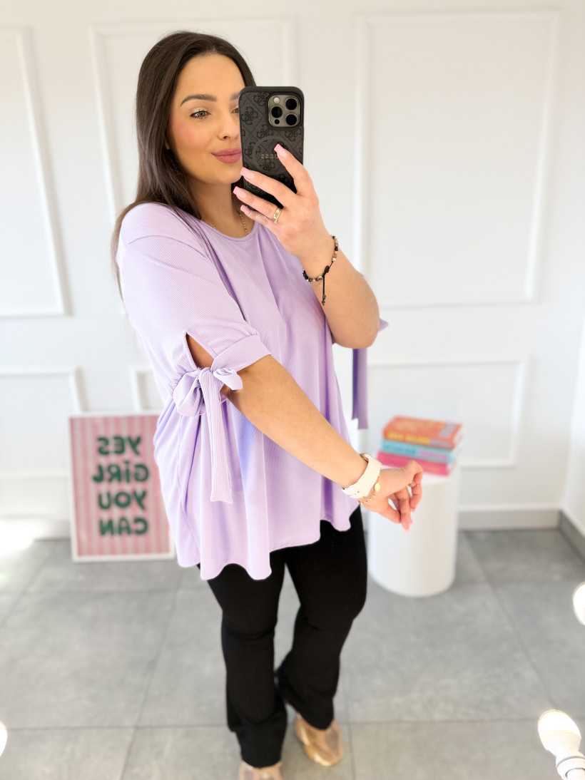 Koszulka z kokardkami liliowy