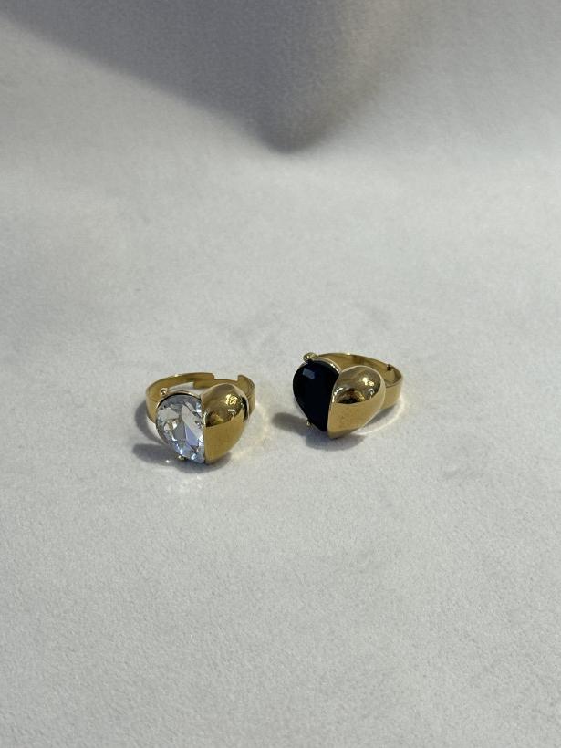 PIERŚCIONEK ZŁOTY SERCE KOLORY