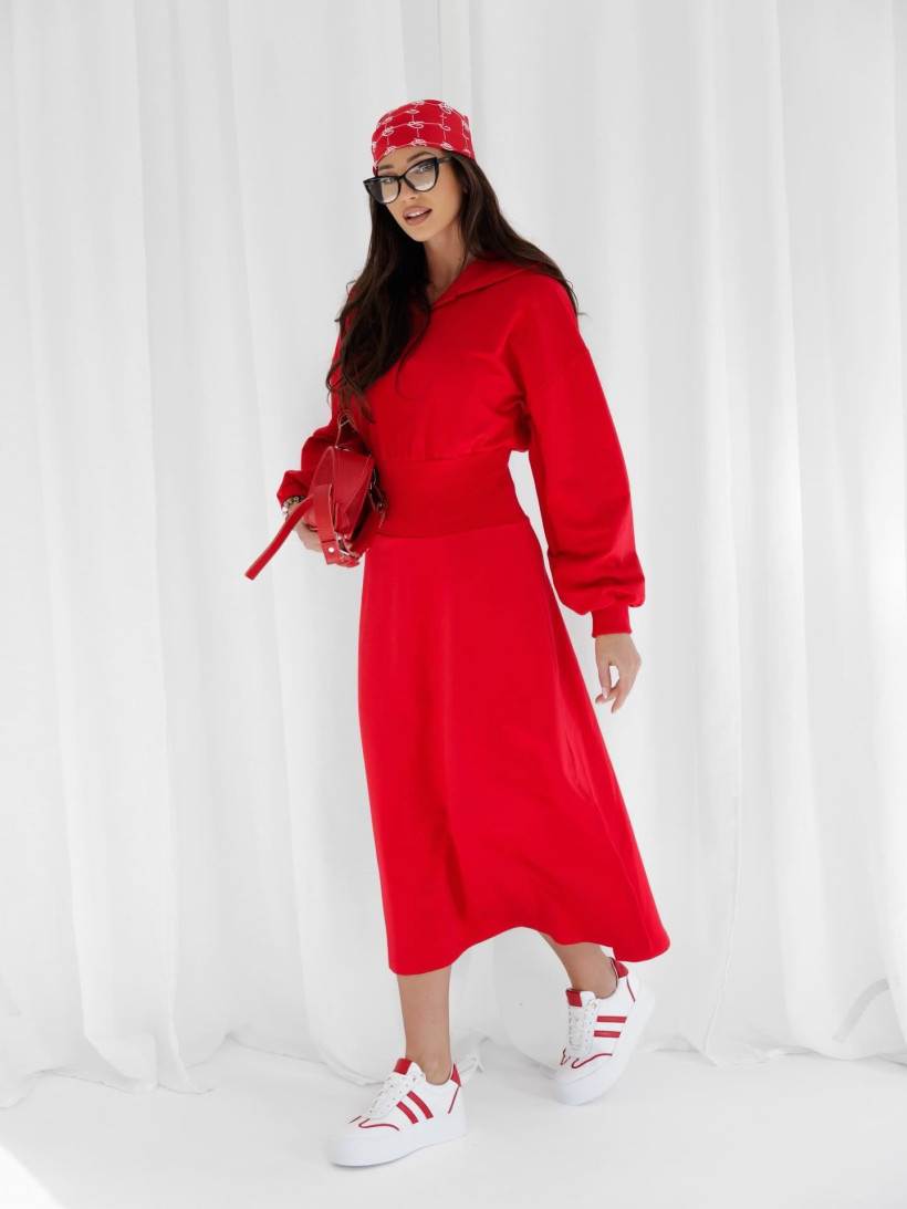 By o la la..! sukienka dresowa z kapturem