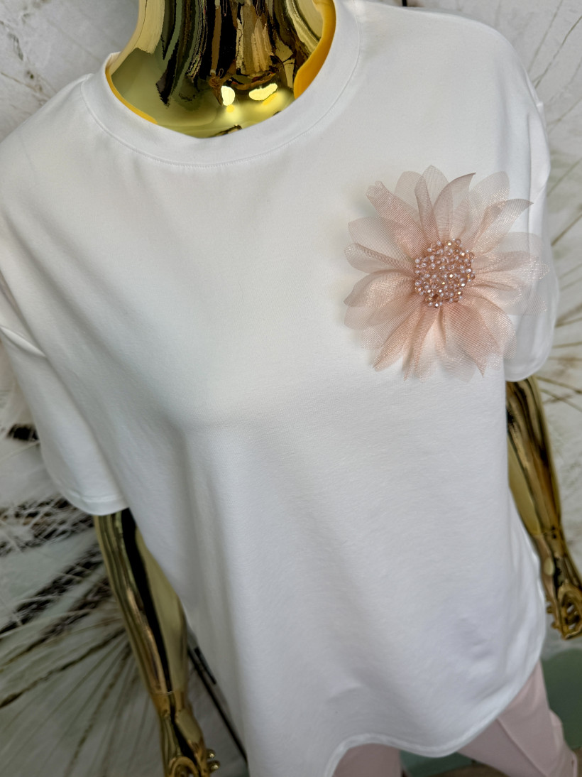 T-shirt premium ‚Kwiatowa broszka’ Minouu