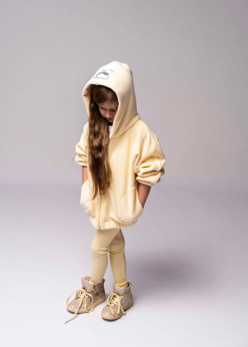 BLUZA POLAR Z KAPTUREM ROZPINANANA BANAN IGOMILL