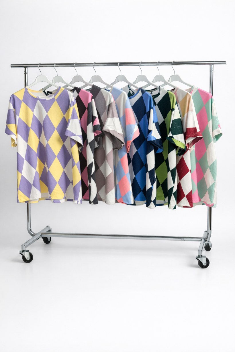 Tunika w romby – wiskoza „masełko”