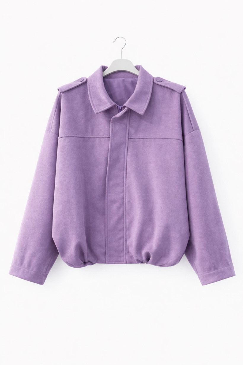 Kurtka zamszowa jasny fioletowa