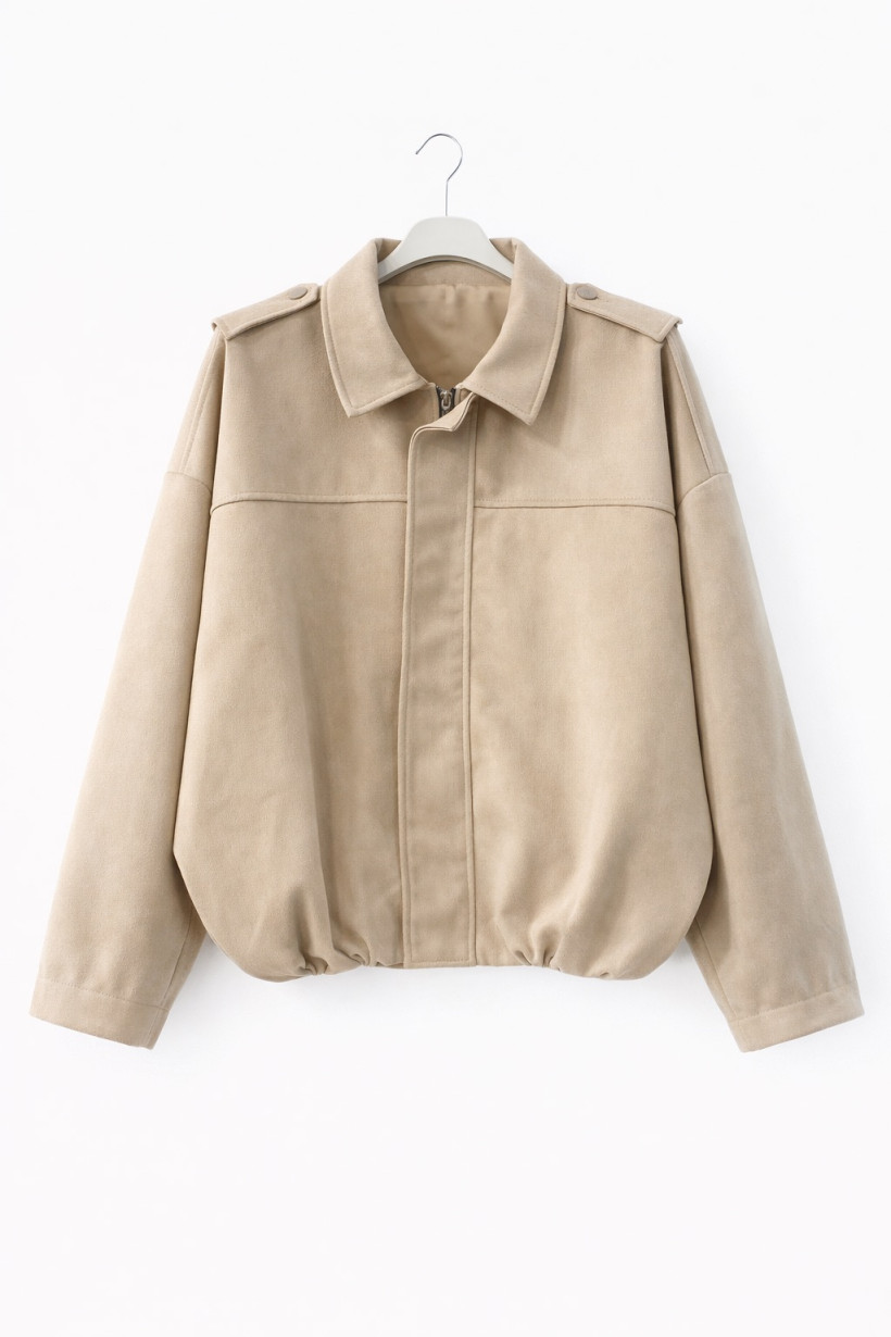 Kurtka zamszowa jasny beżowa