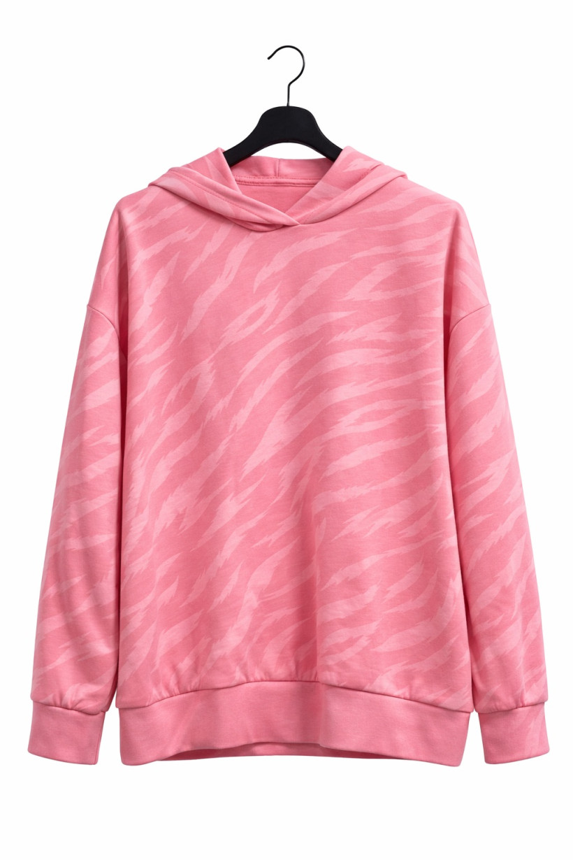 Bluza różowa w mazy 