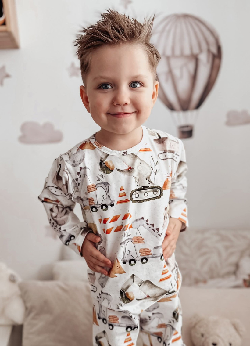 PIŻAMA DINO PLAC BUDOWY KLAWO