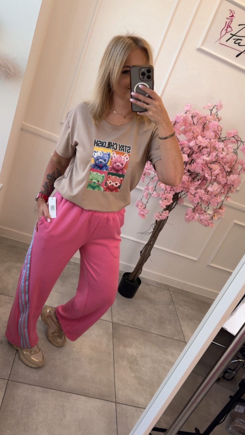 Spodnie dresowe lampasy 14461