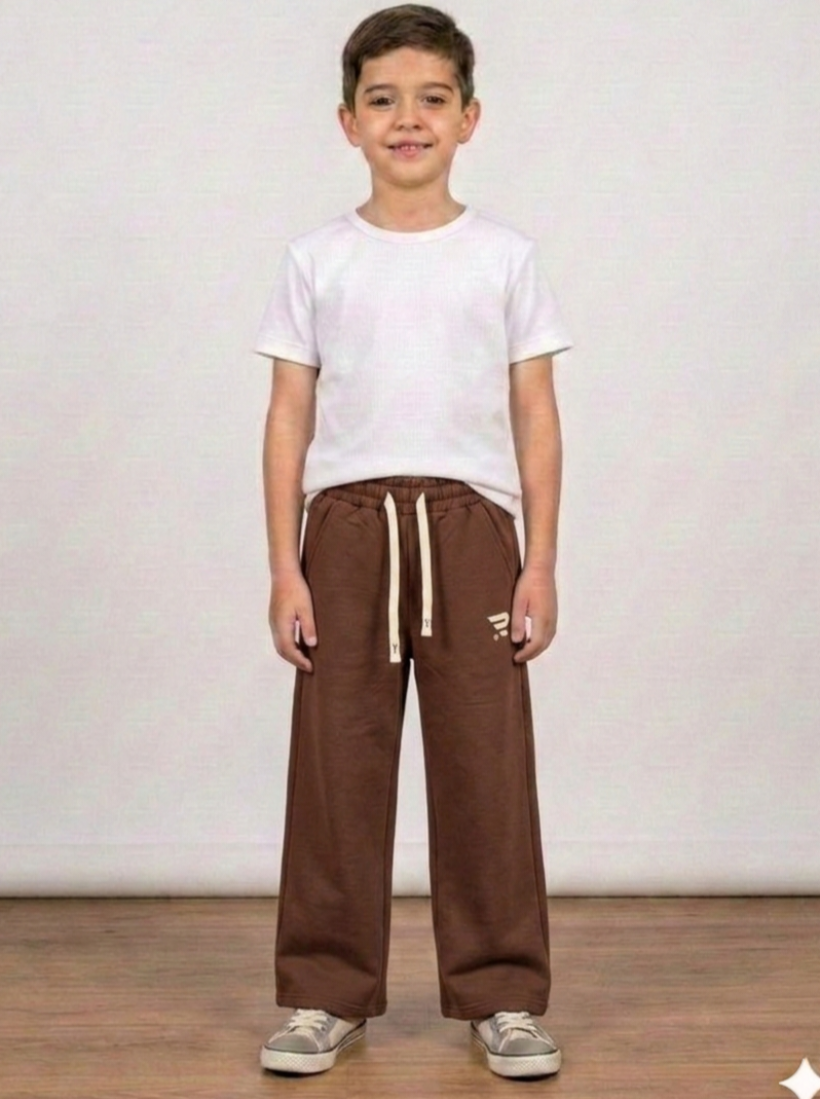 Spodnie Dresowe Szeroka Nogawka 