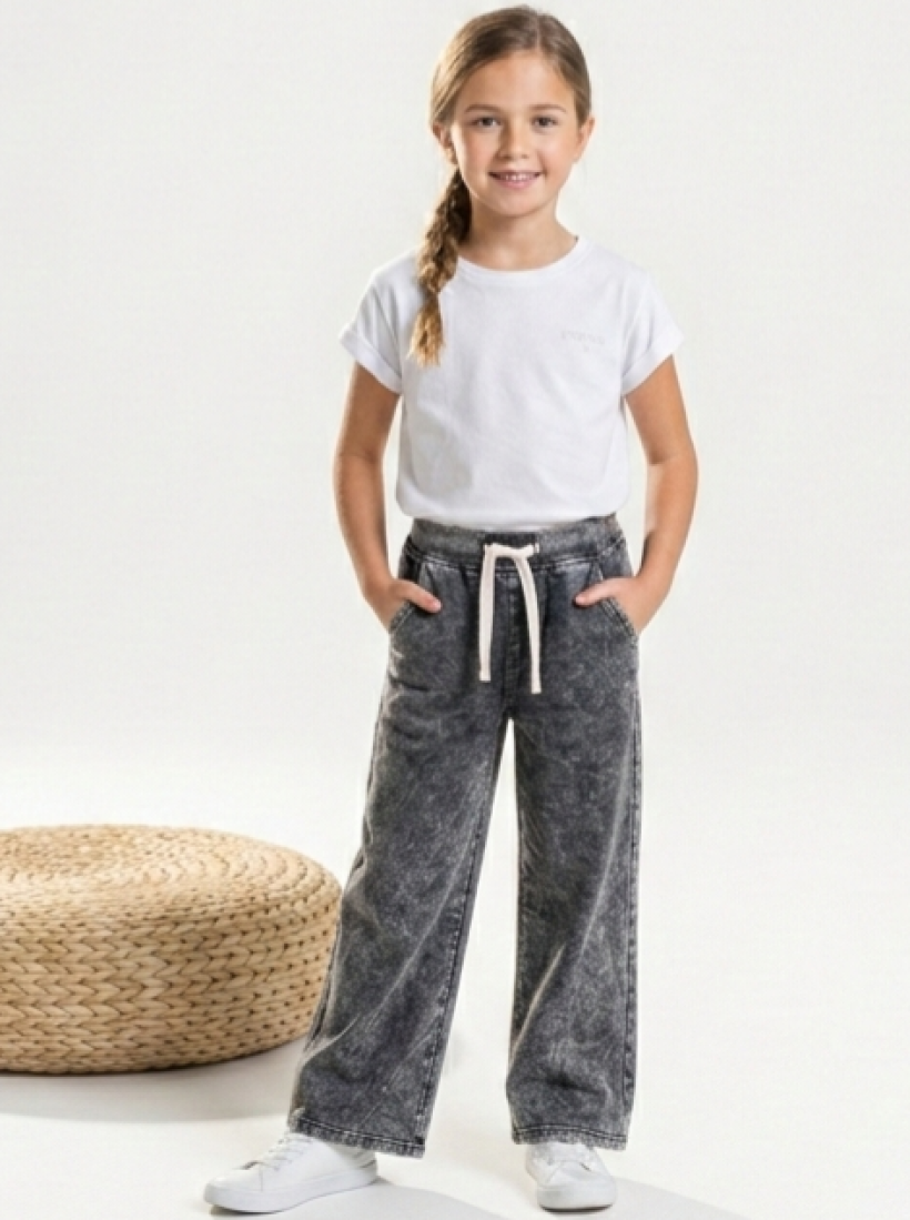 Spodnie szerokie nogawki szare