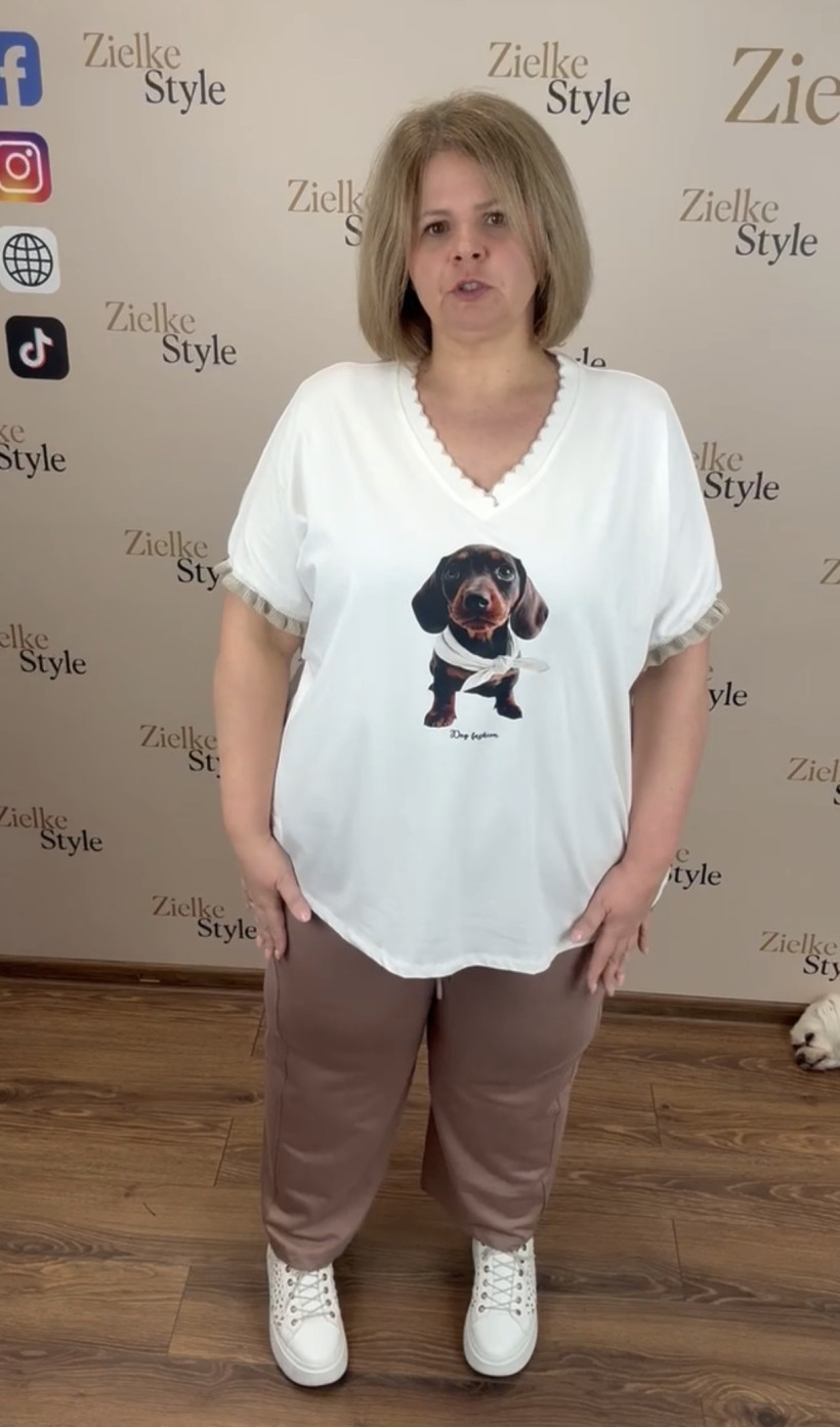 Spodnie na gumie szeroka nogawka jednokolorowe - ww - 935 - fango