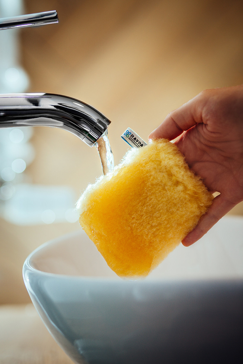 PEELING - żółta mała rękawica do twarzy RAYPATH face cleaner