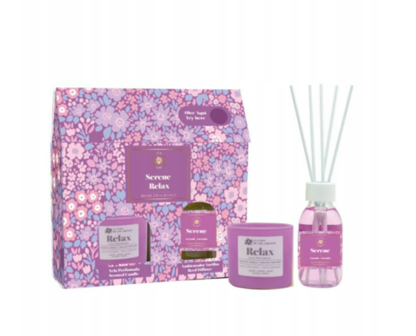  ŚWIECA+PATYCZKI LAWENDA La Casa De Los Aromas