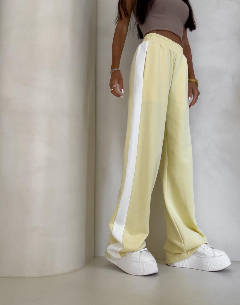 Spodnie By Me Lampas - banan