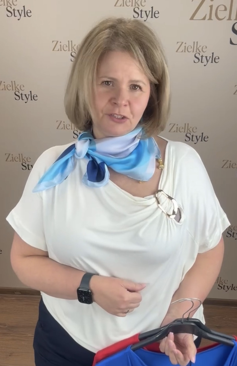 Gawroszka z magnesem , fale- 11059 - niebieska