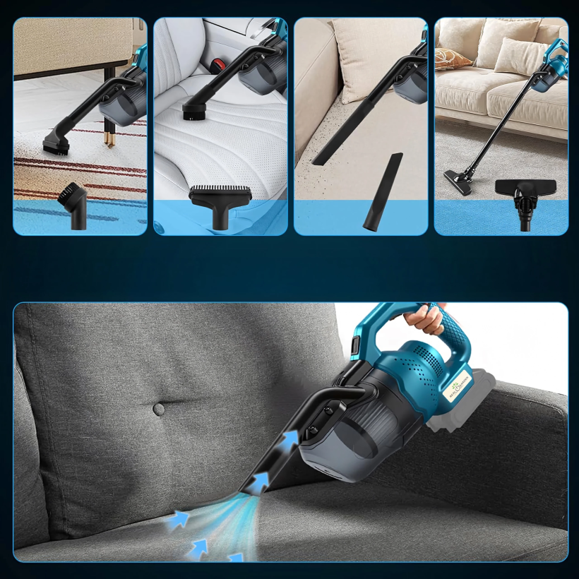 Odkurzacz przenośny pionowy akumulatorowy ręczny bezprzewodowy 4w1 mocny