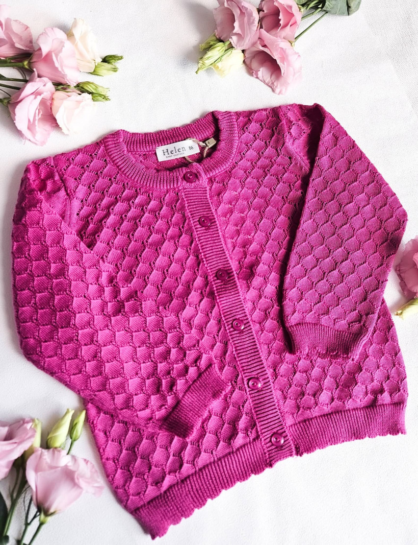 SWETEREK AŻUROWY MALINA HELEN