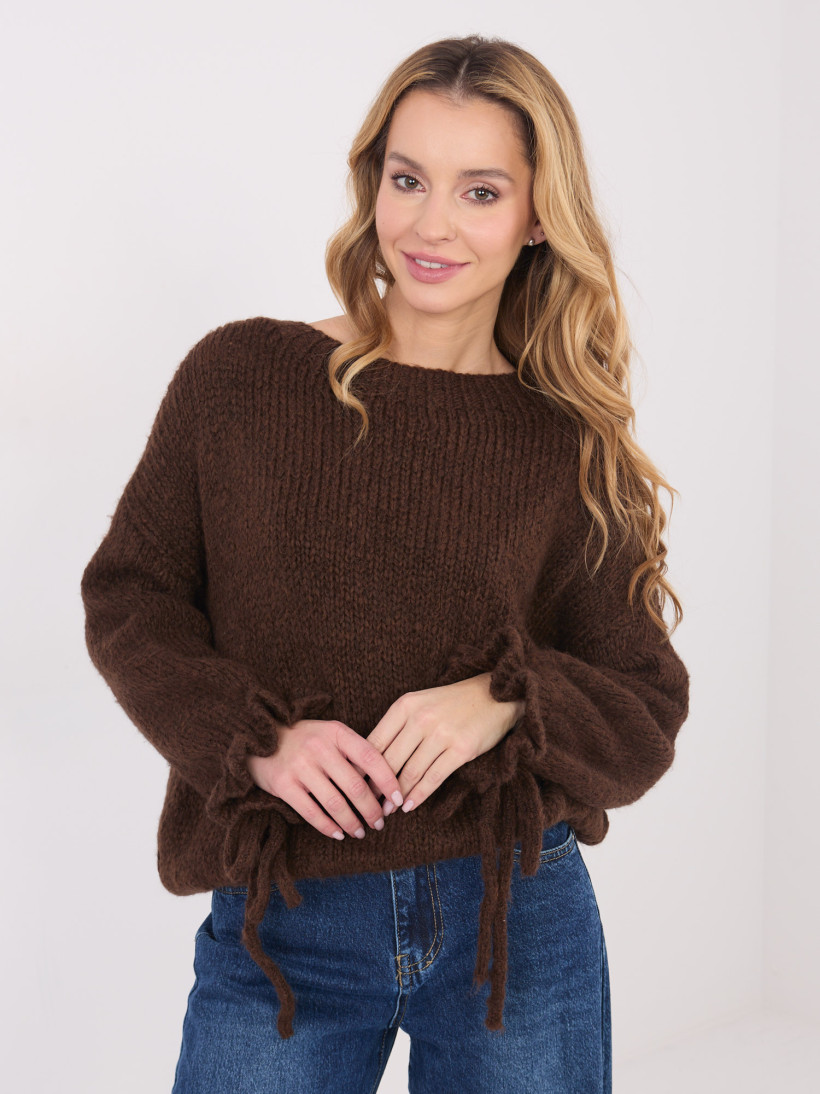 Sweter z kokardkami
