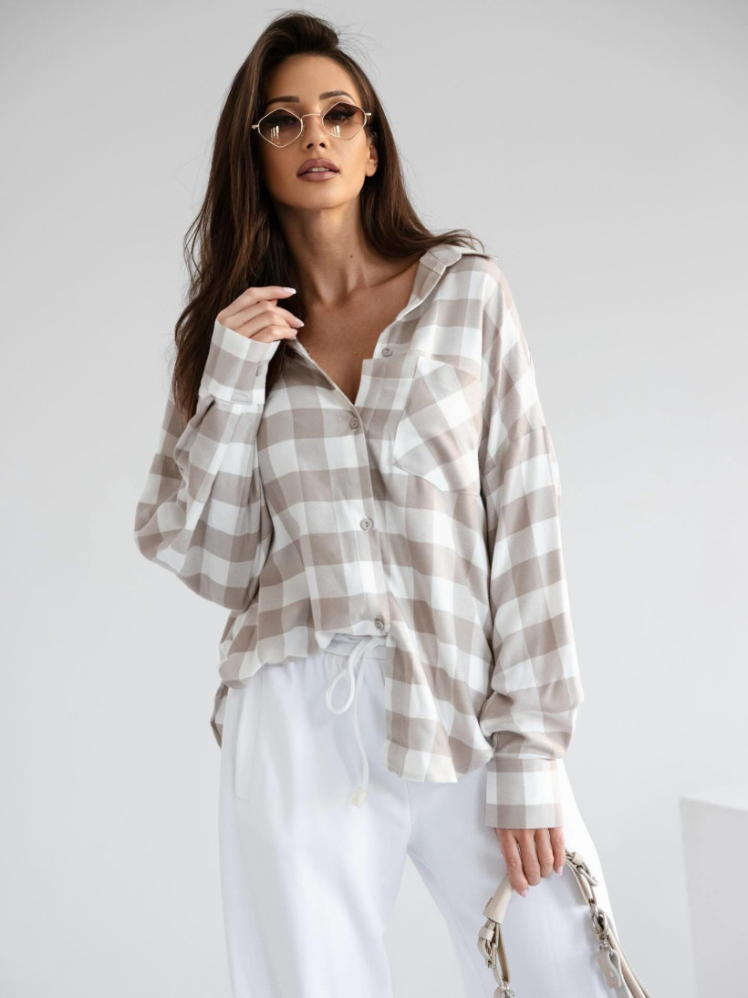 By o la la..! koszula w kratę z aplikacją