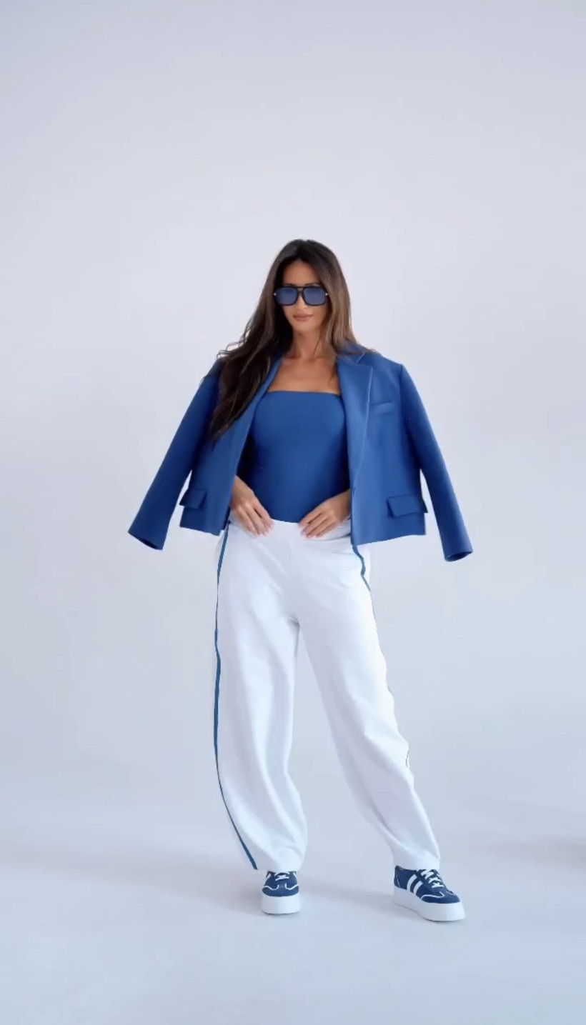 By o la la..! spodnie dresowe z lampasami