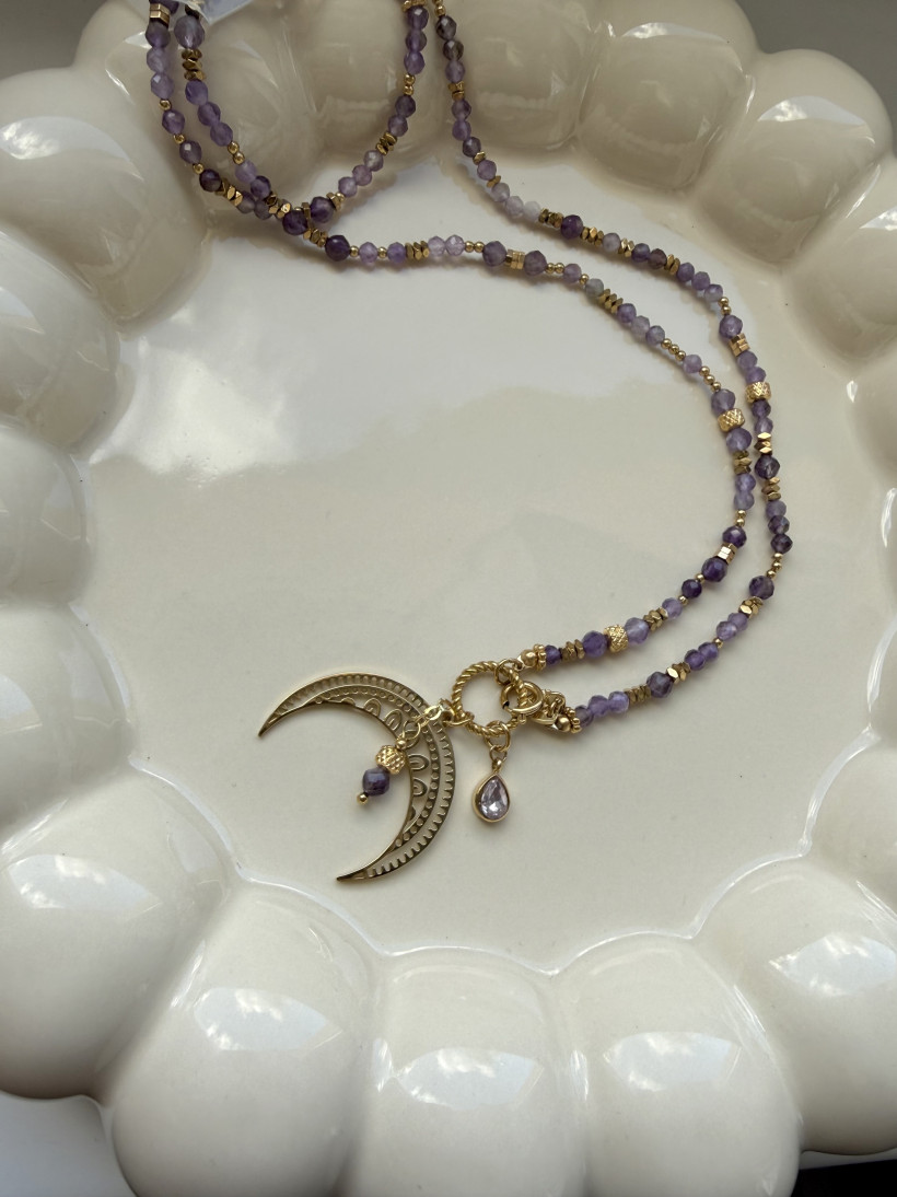  H* Naszyjnik LUNA fiolet