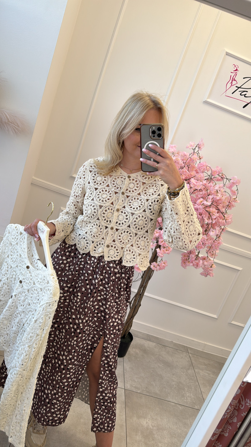 Bluzka ażurowa rozpinana 14494