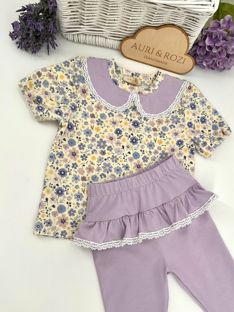 LEGINSY Z BASKINKĄ LILA AURI&ROZI