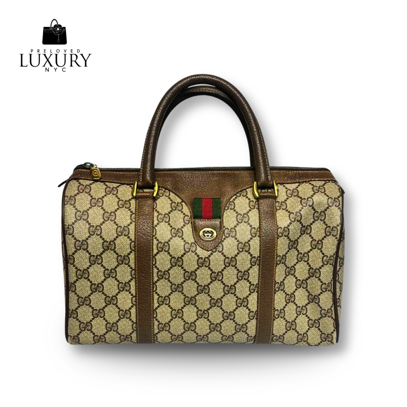 GUCCI Vintage GG Boston Bag