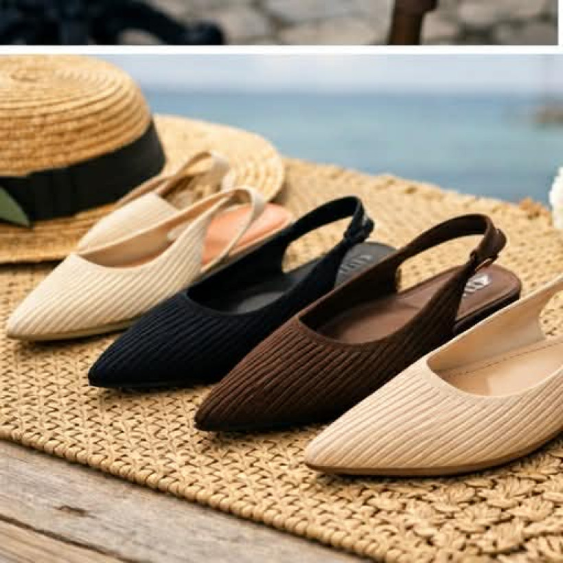 Czułenka prążkowane dzianinowe BS-32 płaskie 