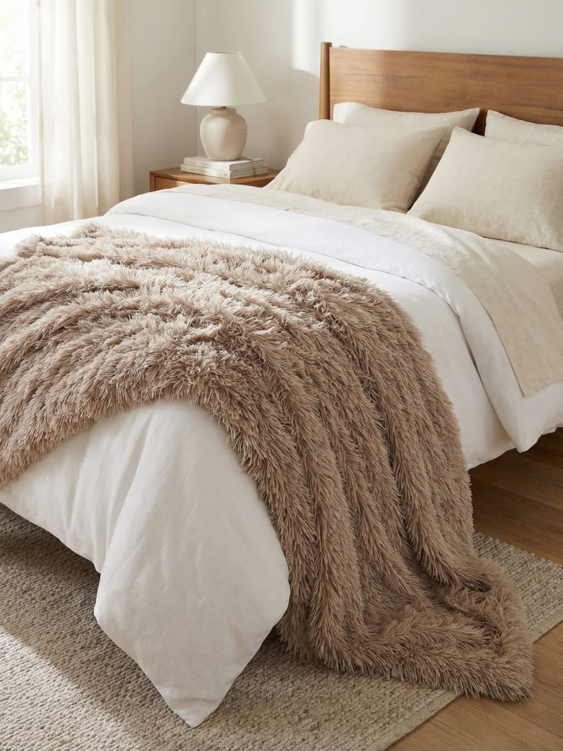 Narzuta włochacz 220x240 - beż