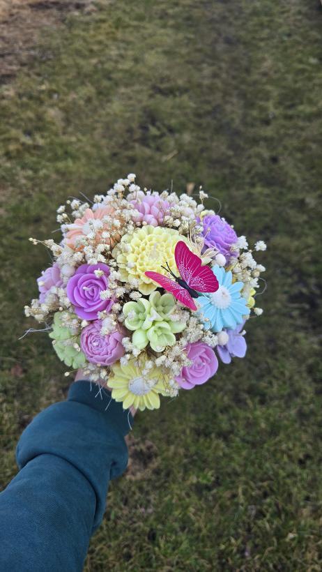 Box flowerbox kwiaty świece sojowe prezent 