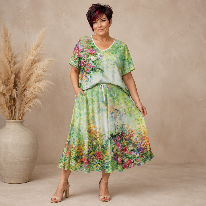 Bluzka bawełniana plus size Fibi z dekoltem V