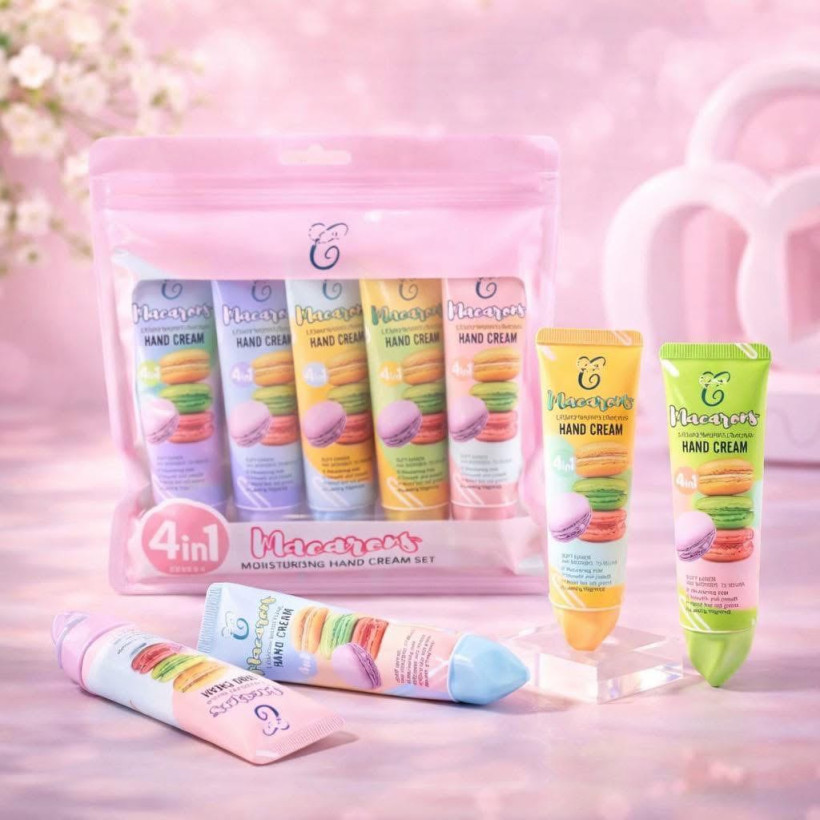 Zestaw kremów do rąk Macarons 4w 1