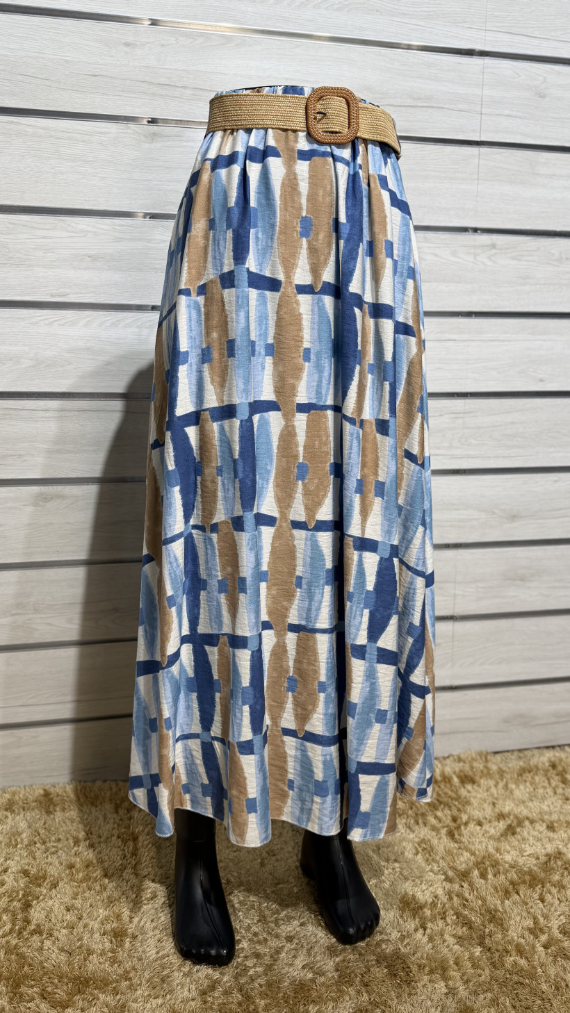 SAIA MIDI ESTAMPA ABSTRATA