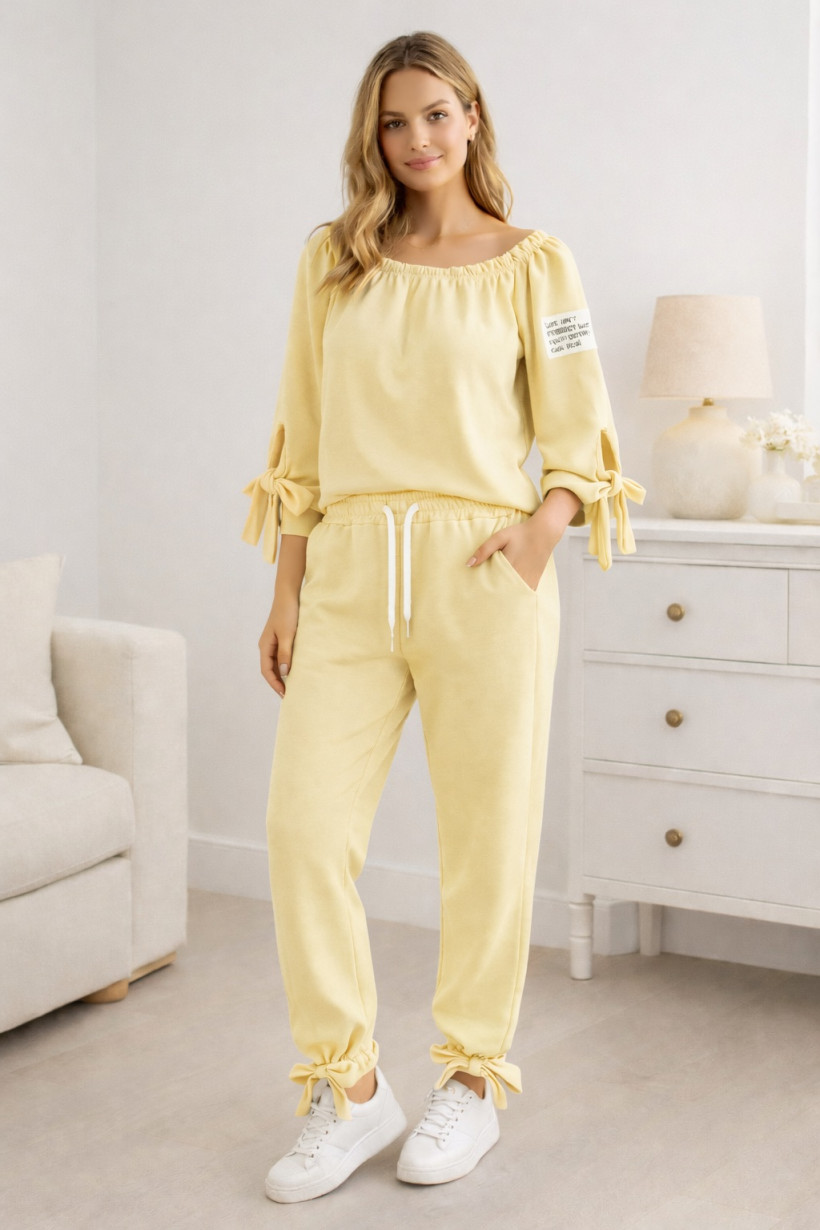 Komplet masełko kokarda żółty