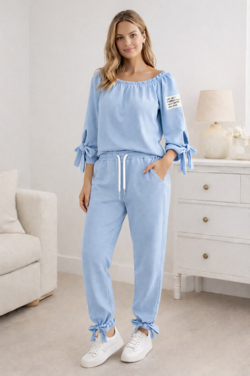 Komplet masełko kokarda niebieski 