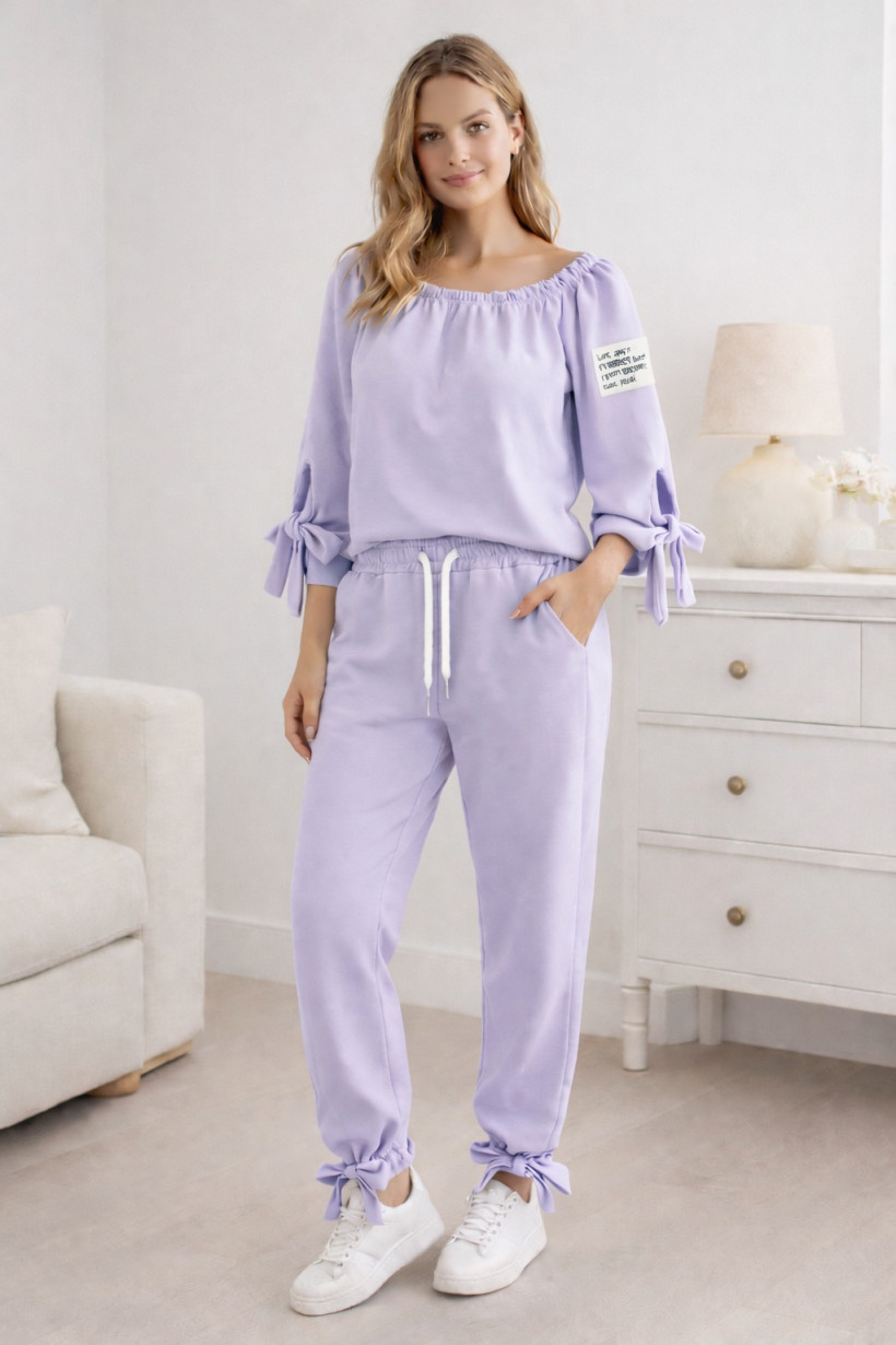 Komplet masełko kokarda fioletowy