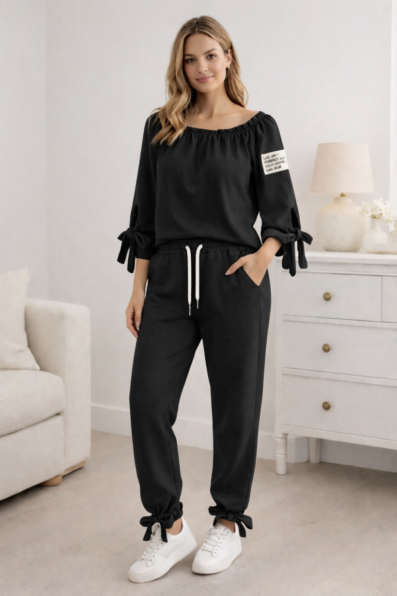 Komplet masełko kokarda czarny 