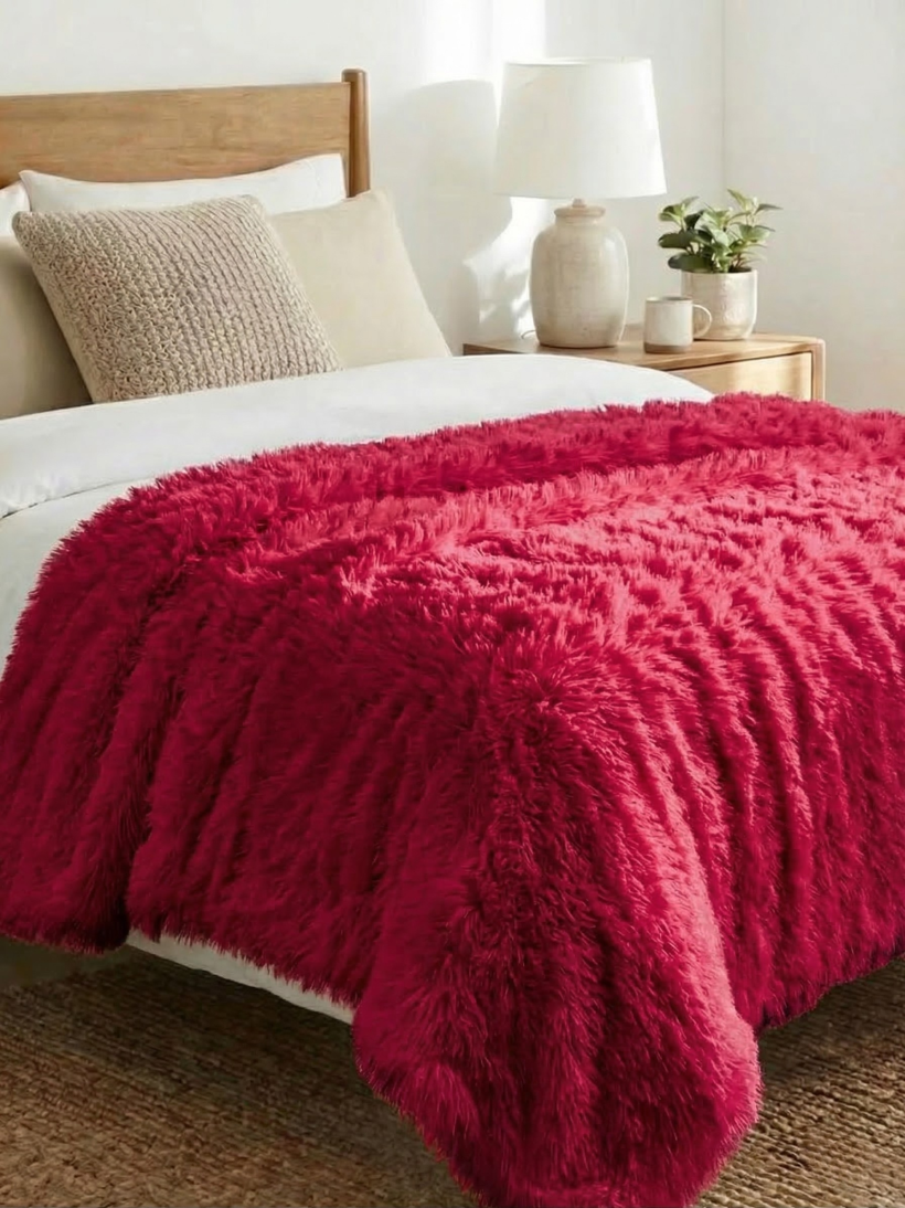 Narzuta włochacz 220x240 - rubin