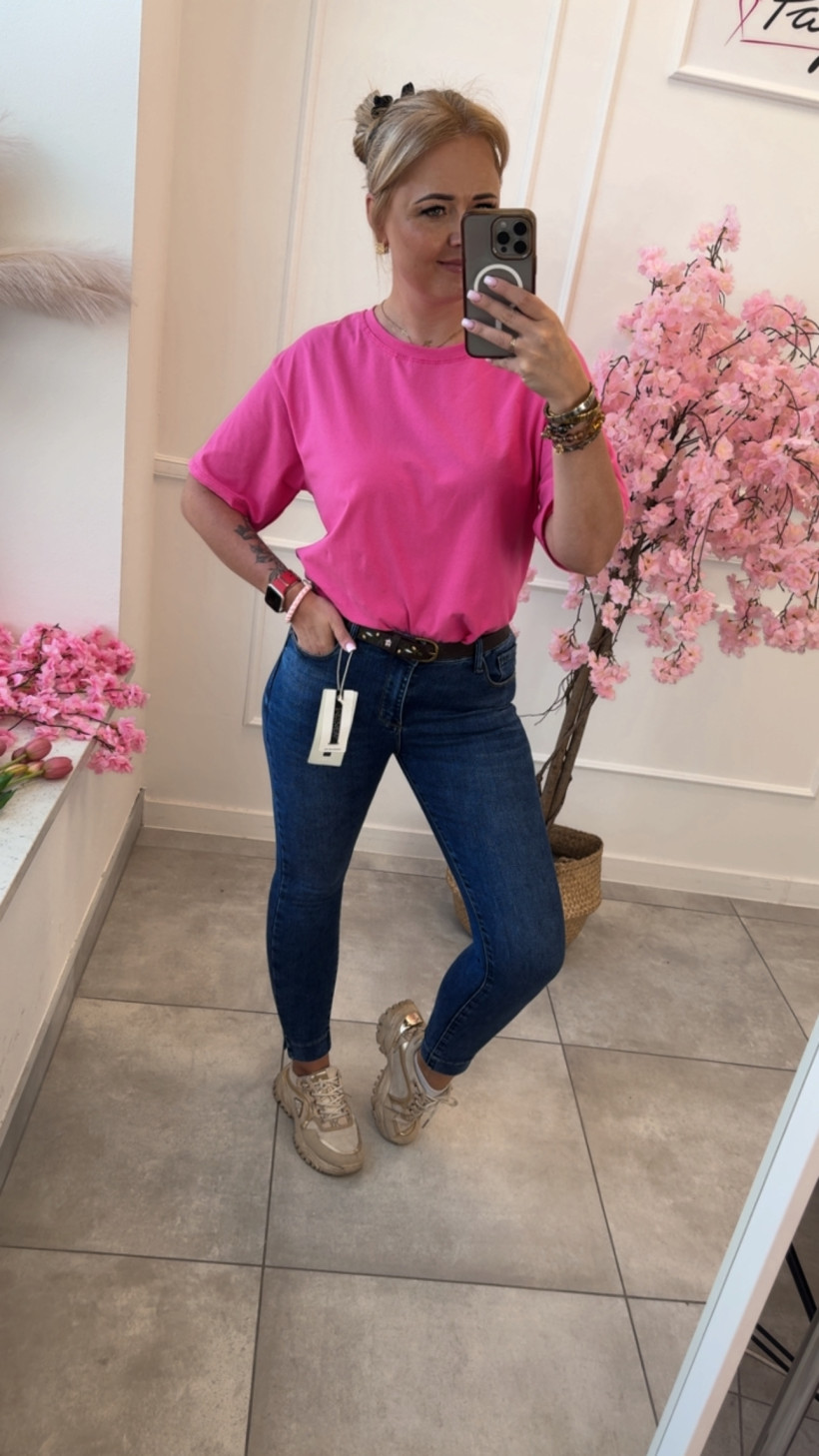 Bluzka basic okrągły dekolt 14525