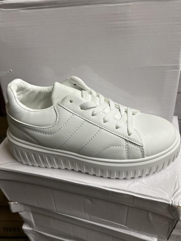 KARBOWANY- Francja biały adidas na karbowanej podeszwie YY-111 WHITE H