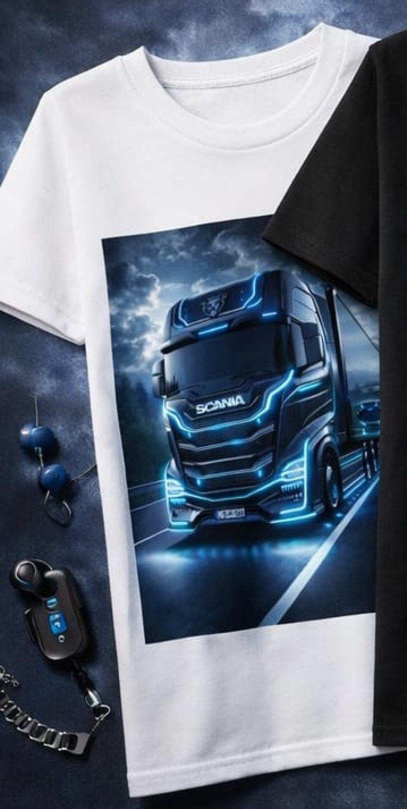 ZA T-shirt BIAŁY - SCANIA ekran