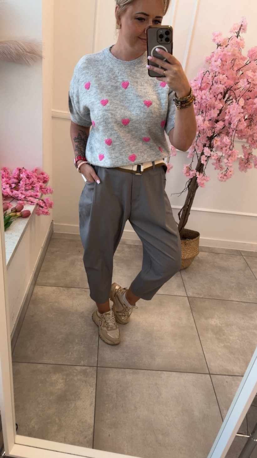 Spodnie włoskie z paskiem 14534