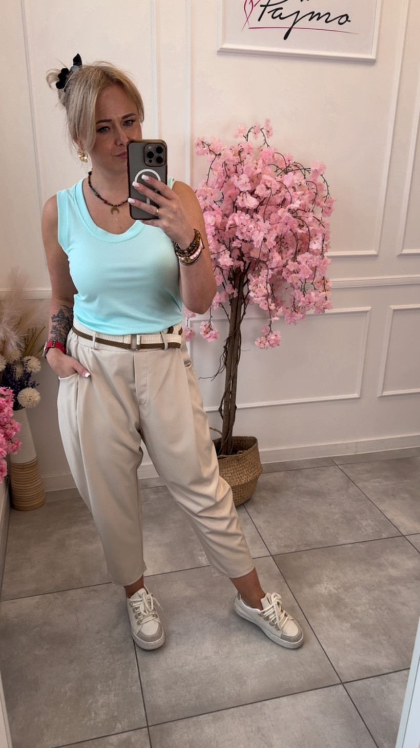 Spodnie włoskie z paskiem 14534