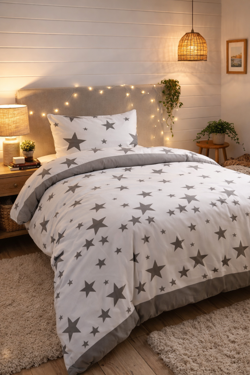 Pościel 155x220 cm 2 częściowa gwiazdy TPR