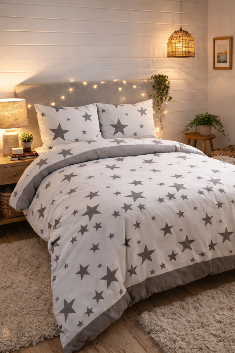 Pościel 200x220 cm 3 częściowa gwiazdy TPR